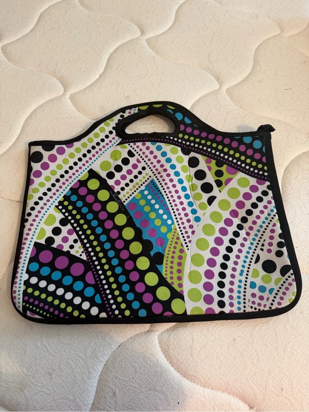 Macbeth Colorful Dot-Pattern Neoprene Computer Bag for Women